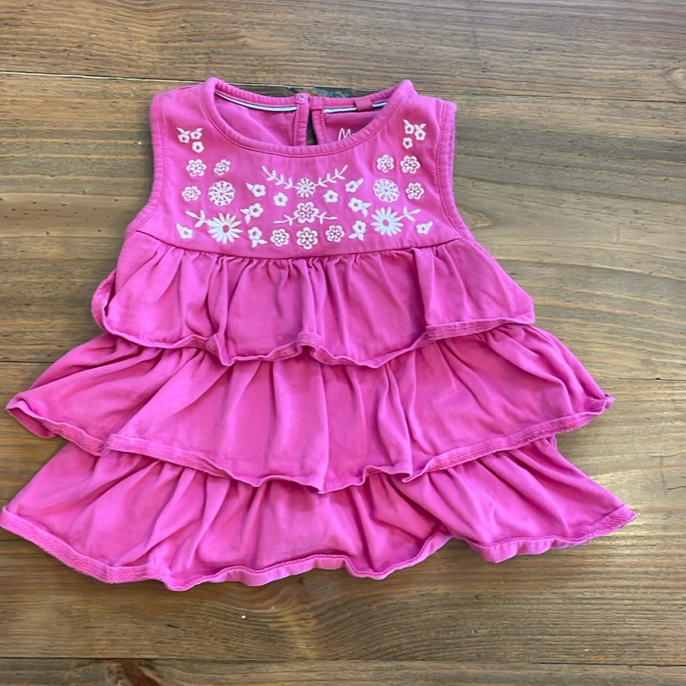 Mini Boden 4-5T Ruffled Top in Pink EUC